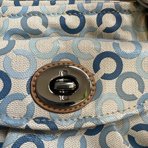 Coach Op Art Light Blue, Off White/Cream, L0869-13141, Handbag, purse - Picture 8 of 11
